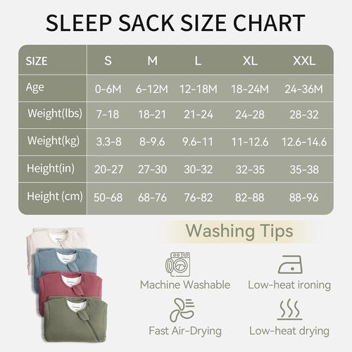 BubblePanda Bamboo Sleep Sack | Supersoft 1.5 Tog Long Sleeve Wearable Blanket for Babies 6-12 Months