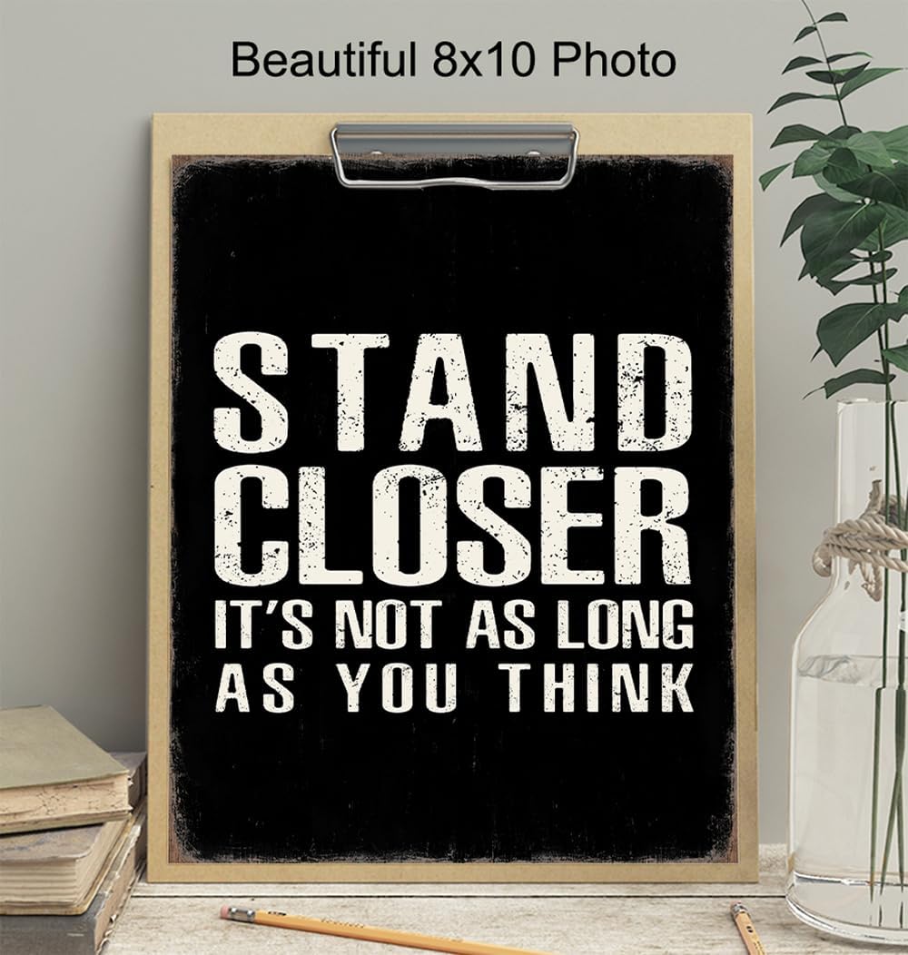 Regine Switzerland Funny Quotes Bathroom Posters - Rustic Typography Wall Art for Men | Black & White Decor