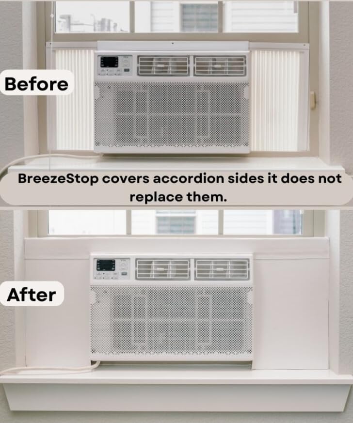 Window AC Unit Insulation Side Panels White 3-Piece Cover