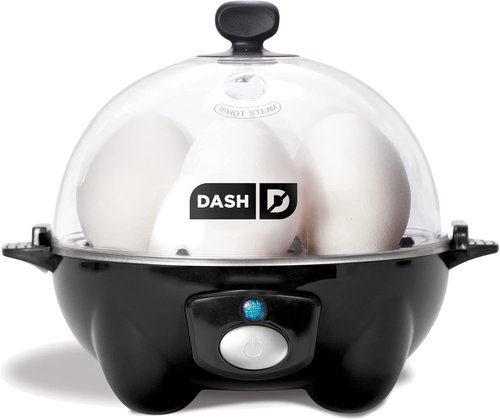 Dash Rapid Egg Cooker | Boiler, Poacher & Steamer - Holds 7 Eggs - Dishwasher Safe, Black