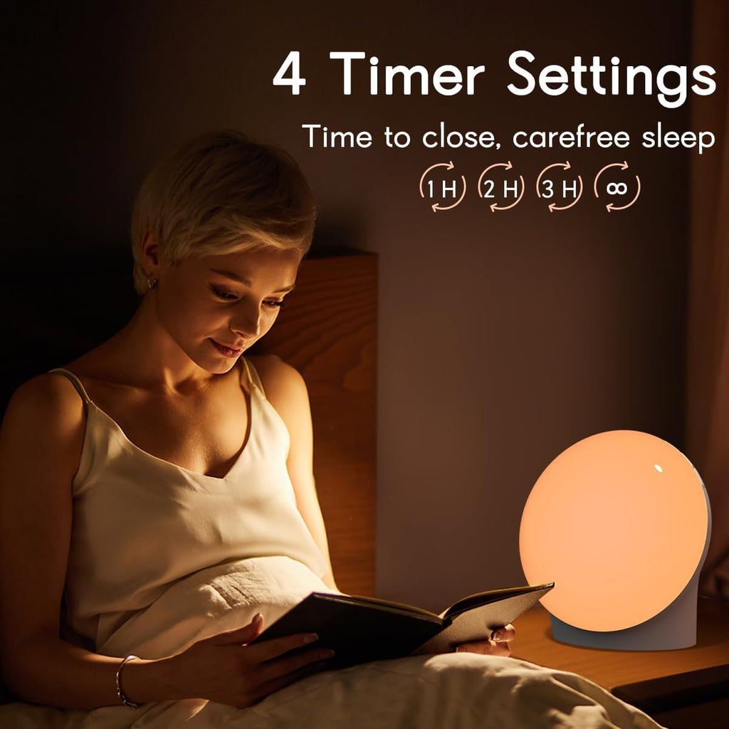 Skiennix Brown Noise Sound Machine - 30 Soothing Sounds & 12 Color Night Light | 36 Volume Levels & Timers
