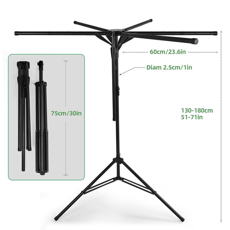 CozyNova Pool Towel Rack Outdoor – Adjustable 51-71 Inch Freestanding Pool Float Storage Rack with 6 Foldable Arms, for Towels & Swim Gear