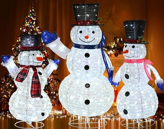 Outdoor Snowman LED Christmas Light Kit 2ft 3ft 5ft Holiday Decor