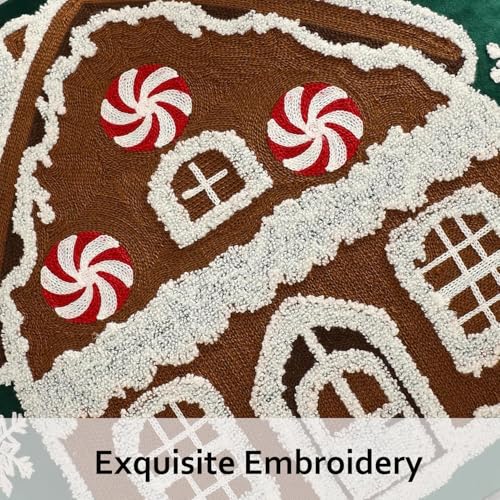 Tosleo Christmas Green 18x18 Pillow Covers (Pack of 2) — Velvet Holiday Throw Cushion Covers