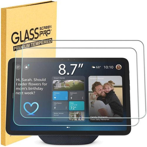 MUBUY-GOL Tempered Glass Screen Protector - 9H Hardness, Ultra Clear, Anti-Fingerprint | 2 Pack for Echo Show 8 (4th Gen, 2025)