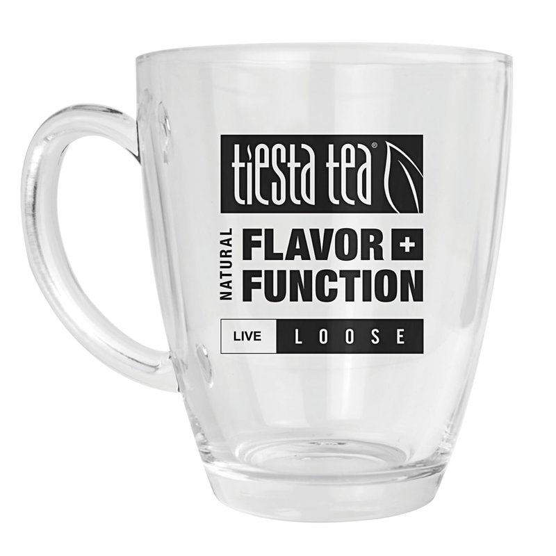 Tiesta Tea 12.5 Oz Clear Glass Mug with Handle, Microwave & Dishwasher Safe, Ideal for Hot & Iced Beverages, Compatible with Loose Leaf Tea Infusers, Steepers, & Balls, Single Cup Glass Mug