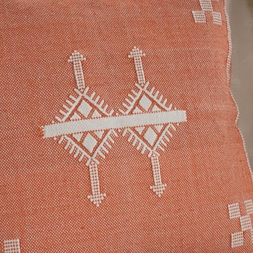 ZOMI Lazio Red 20x20 Cushion Covers Set of 2 - Cotton-Jute Blend, Hidden Zipper