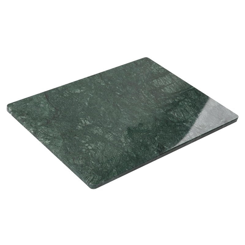 Adolif Green Marble Cutting Board 12x16 Inch, Marble Slab Pastry Board With Non-Slip Feet For Baking, Cheese, Charcuterie, Chocolate