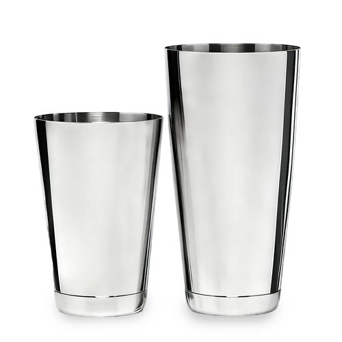 Boston Cocktail Shaker Set, 24 oz & 18 oz Premium 304 Steel Weighted Shakers Tins, Metal Martini Shaker for Bartending, Drink Shaker, Essential Bar Tools for Mixing Drinks（Sliver）