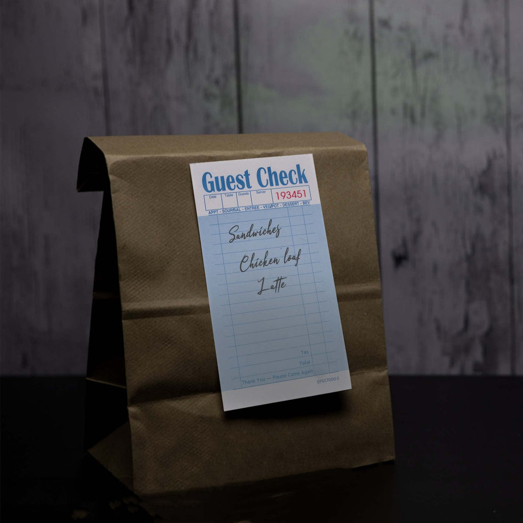 ESSENTIAL Guest Check Books 3.5" x 6.7", 1000 Duplicates Server Note Pads for Restaurants, Waitress Order Books with Copy Paper (20 Books)