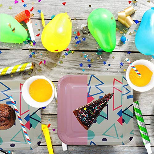 SOLAS Biodegradable & Fully Compostable Pink Cute Paper Plates | Beautifully Designed Stylish Eco Friendly Big Paper Plates 9 Inch | Pack of 20 | (Pink Cake Plates Disposable)