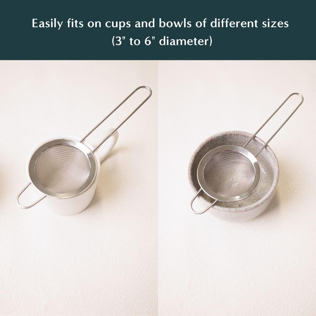 Naoki Matcha Stainless Steel Matcha Tea Sifter - Eliminate Clumps for Tastier Tea & Lattes | Large Size