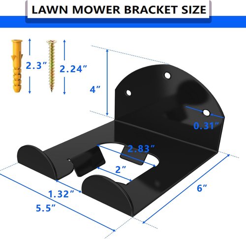 Garage Organizer - Heavy Duty Wall Hanger for Power Tools | Trimmer Rack for Weed Whackers & Hedge Trimmers (Black)