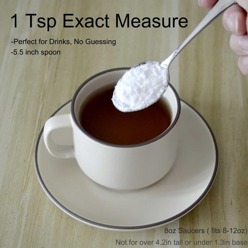 DJ-WARE 12 Pieces Teaspoons 5.5 Inch - Small Spoons Fit 8-12oz Mugs, Cups & Saucers - for Family & Small Gatherings, Sweet Tea, Hot Milk Coffee - Mirror Polished 18/0 Stainless Steel