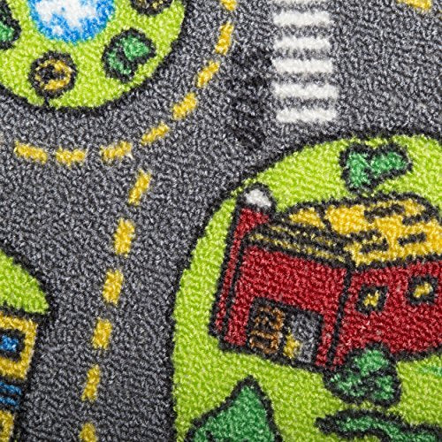 Kids City Life Playmat Rug - 60x32 Inch Educational Road Traffic Play Mat