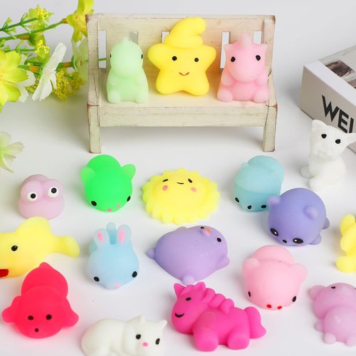 Mochi Squishy Toys by Kawaii | 80-Pack Mini Fidget Toys for Kids - Perfect Party Favors & Gifts