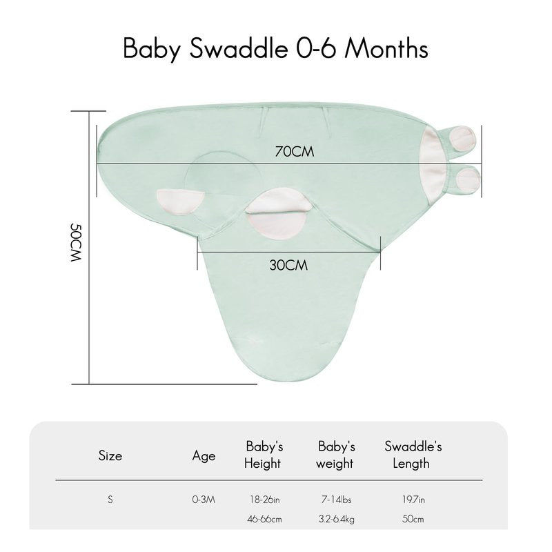 Dormlony Viscose from Bamboo Baby Swaddles Blanket for Newborn, 2-Pack Adjustable Infant Sleep Sack wrap (Ice Blue, 0-3 Months)