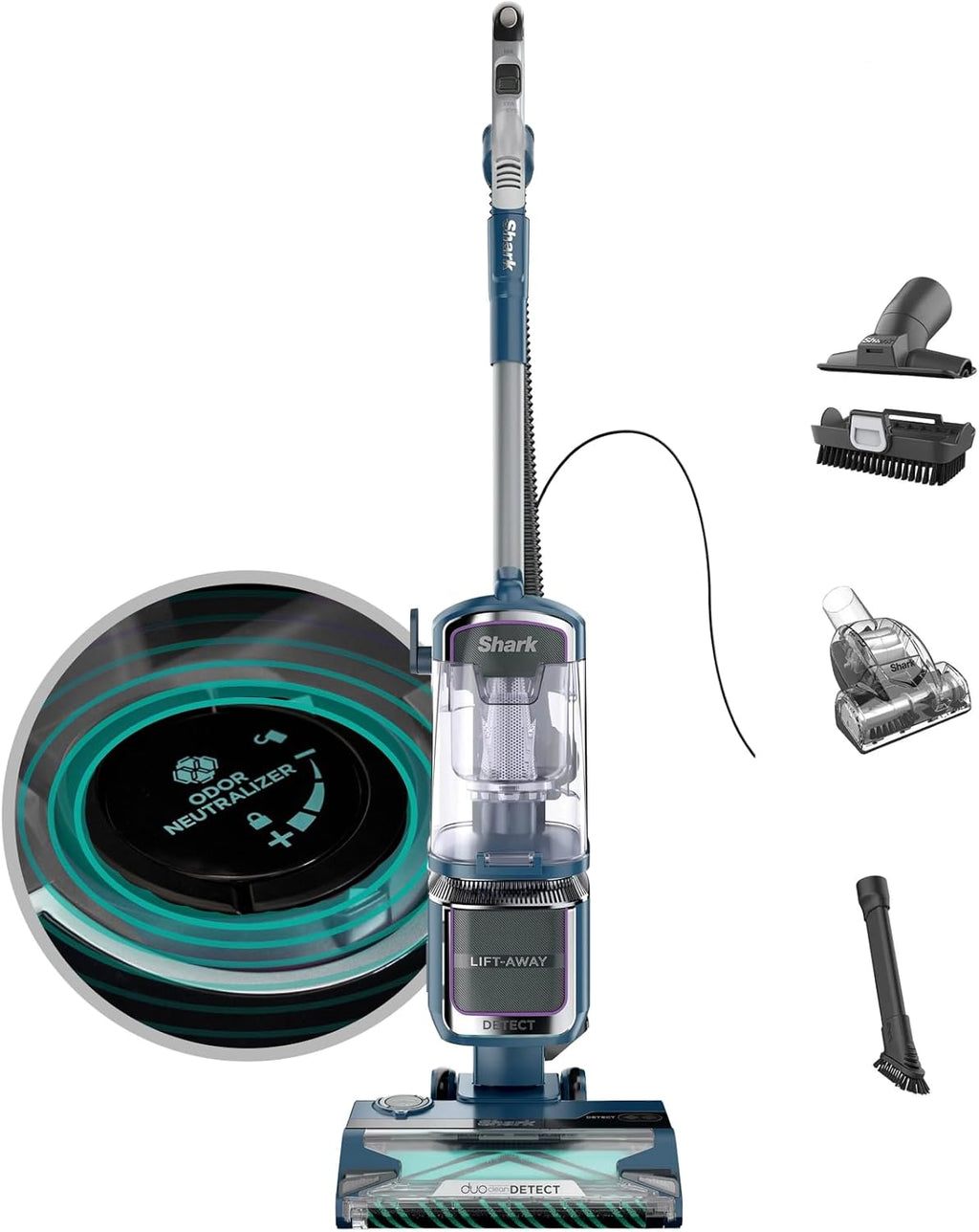 Shark Detect Performance Lift-Away Vacuum - DuoClean, Odor Neutralizer, LED Headlights | 3 Tools Included