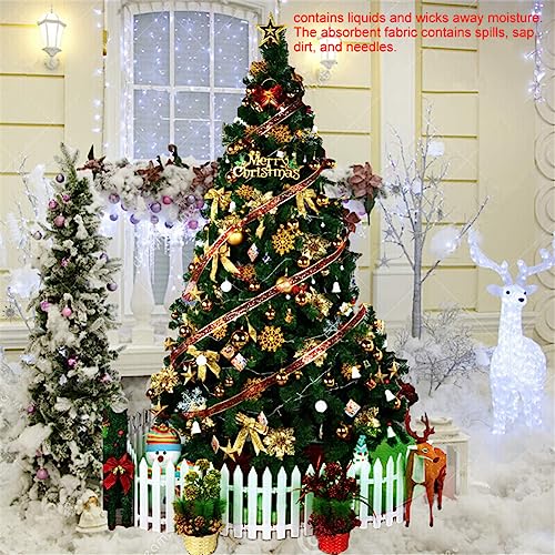 Waterproof Christmas Tree Stand Mat - Non-Slip Floor Protector (Green, 72cm)