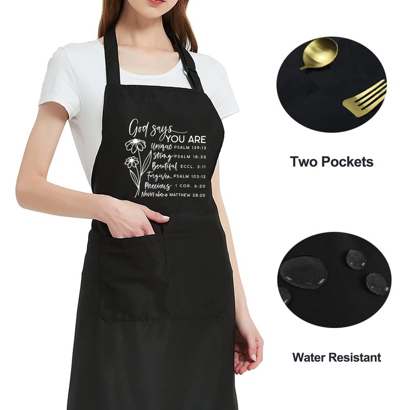 OzosKeiw Cooking Aprons for Women with Pockets Funny, Cute Womens Kitchen Apron for Baking, Cooking Gifts for Mom Mothers Day Baker Chef Wife Christmas Thanksgiving Birthday