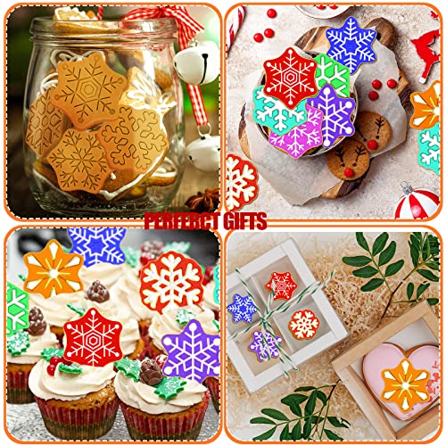 Hoolerry 16 Pcs Winter Snowflake Cookie Cutter Stamps – Snowflakes Edition