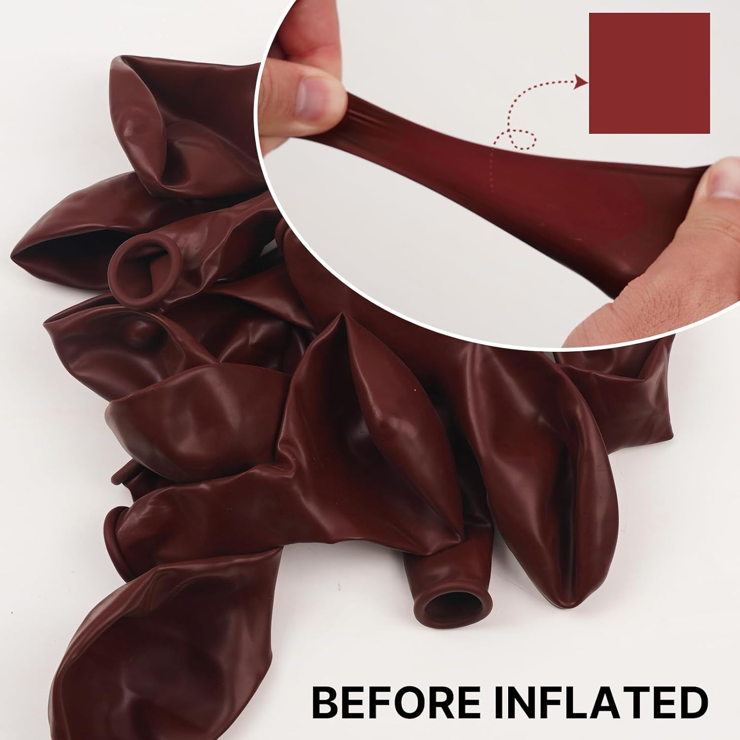 PartyWoo Maroon Balloon Arch Kit - 127 Pcs in Various Sizes for Graduation, Valentine's Day & Weddings | Dark Red & Burgundy