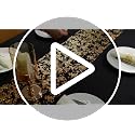 Snowkingdom Black and Gold Glitter Table Runner - 100FT Gold Foil Mesh Decor