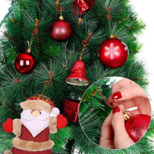 Christmas Ornament Hooks 160 Pcs - Metal Swirl Scroll Tree Hangers