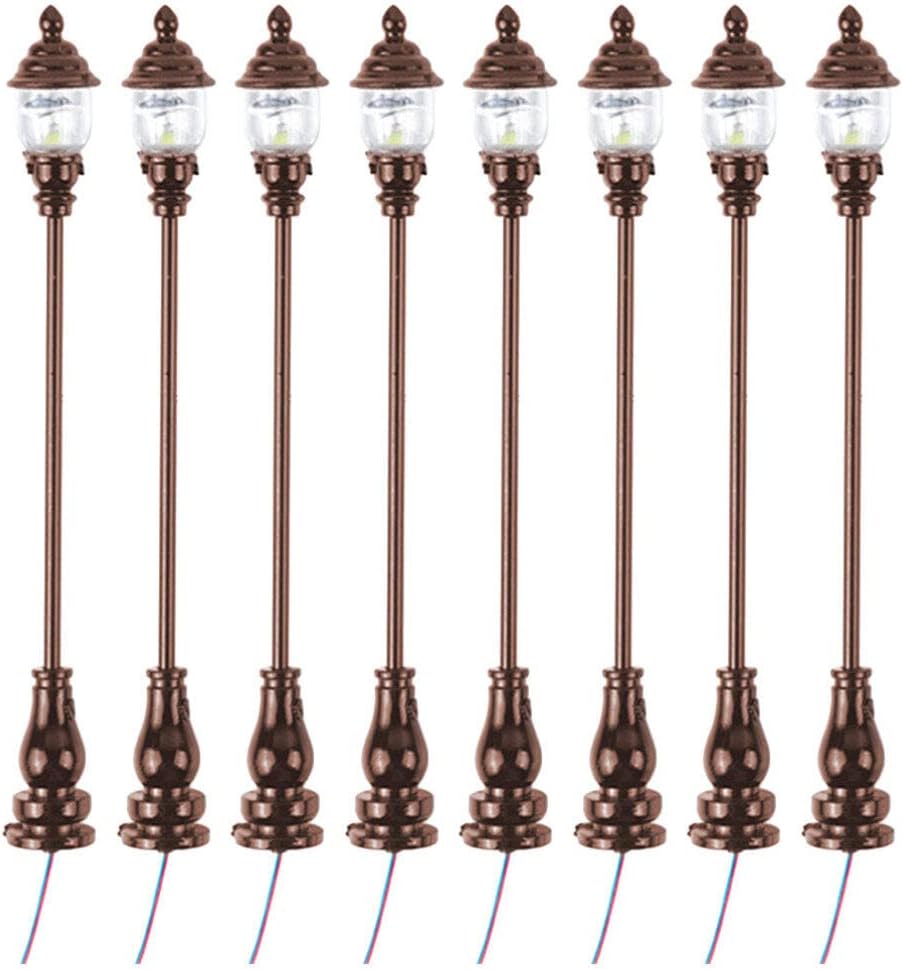 Skiennix 8-Piece Miniature Garden Light Set - Outdoor Dollhouse Decoration & Train Accessories