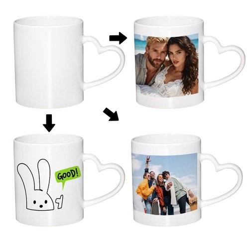 CRUMANCY 36pcs Sublimation Mugs, 11oz White Coffee Cup Set, Ceramic Coffee Mug, with Foam Box, Machine Washable, White Ceramic Cups Bulk Mugs for Tea Latte Hot Cocoa