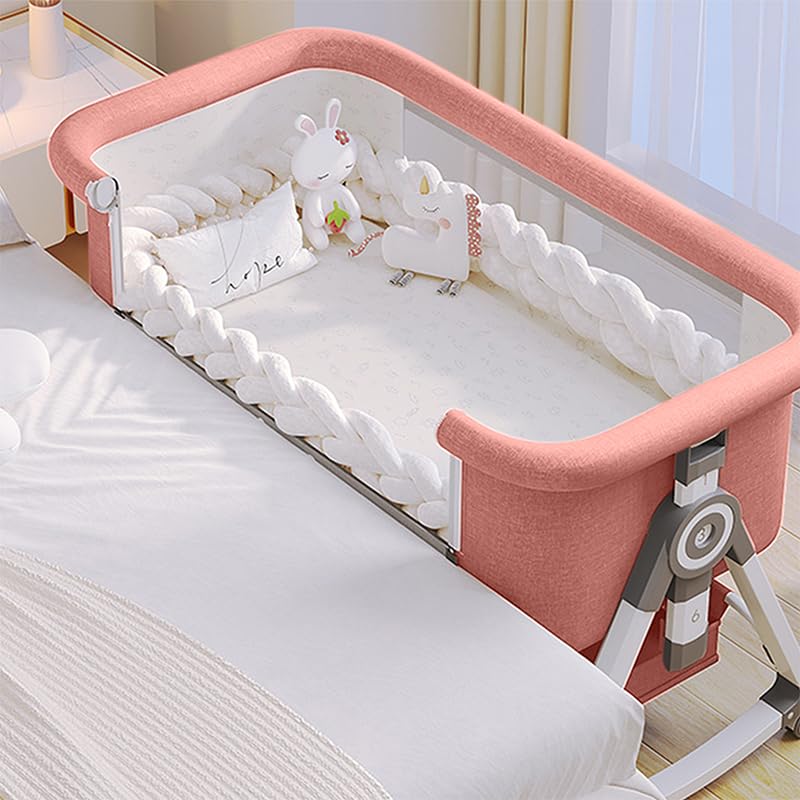 3-in-1 Baby Bassinet Bedside Sleeper with Mattress & Mosquito Net
