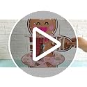 Gingerbread Man Cupcake Stand Christmas Party Decorations 3-Tier Dessert Tower