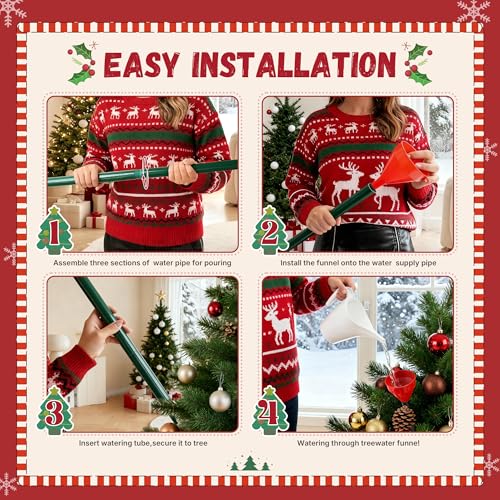 51-Inch Christmas Tree Watering Funnel & Spout Tool for Real Trees