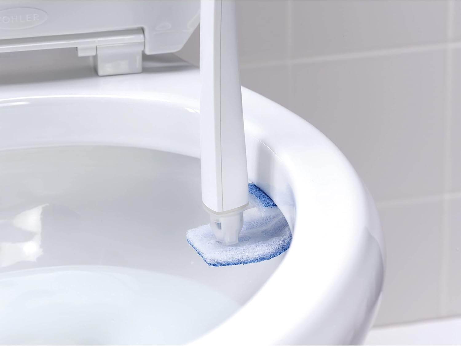 Scotch-Brite Toilet Scrubber Starter Kit - Disposable Refills with Built-In Bleach Alternative | Includes Handle & Caddy