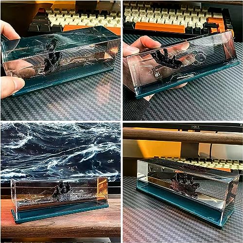 Pirate Ship Fluid Drift Bottle - Unsinkable Boat Desk Ornament