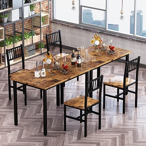 3-Piece Small Dining Table Set for 2, Compact Wooden Kitchen Table & Chairs
