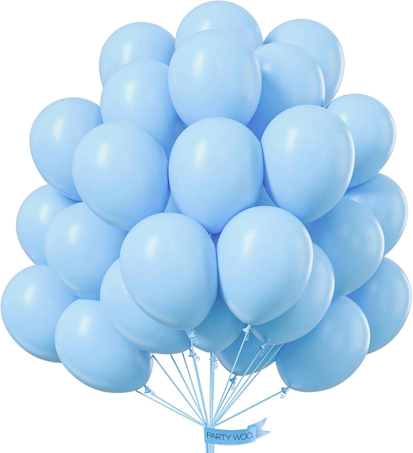 PartyWoo Blue Balloons - 100pcs 12 Inch Latex Helium Balloons for Birthday & Events