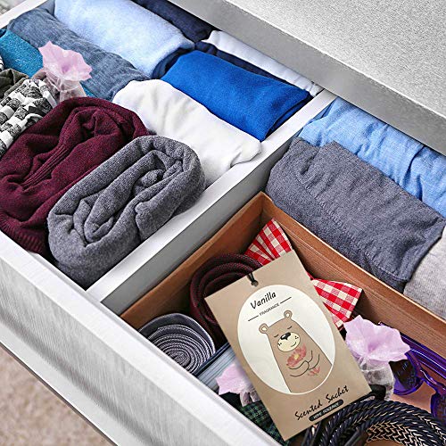 14-Pack Vanilla Scented Sachets for Drawers, Closets, and Home Fragrance