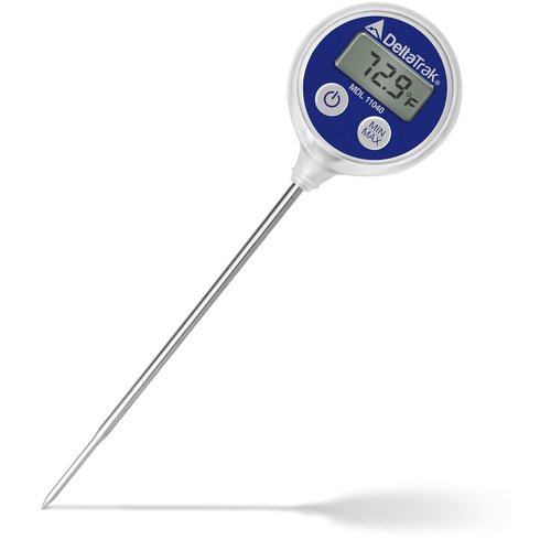 DeltaTrak 11040 Professional Digital Meat Thermometer - Waterproof for Kitchen & BBQ Cooking | Blue