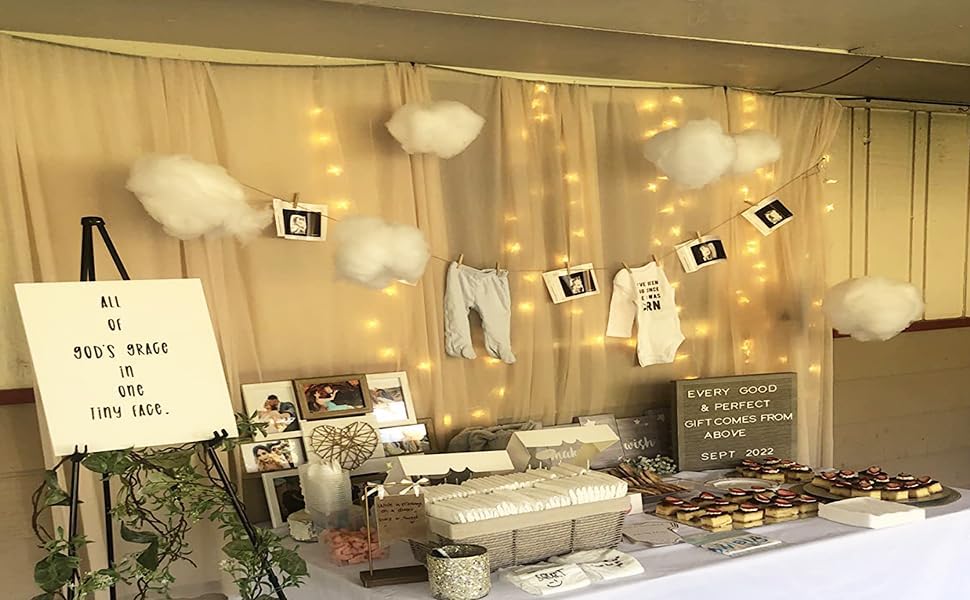 Skiennix 12 Pcs Artificial Cloud Props - 3D Hanging Decorations for Weddings & Parties | Small, Medium, Large