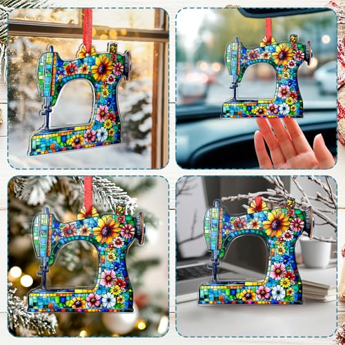 SUFAVN Sewing Machine Ornament Christmas Tree Decoration - Sewing Gift, Variation: Sewing