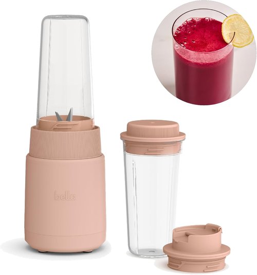 Bella Portable Rocket Blender - 6 Pcs Juicer & Smoothie Maker | BPA-Free, 240W Motor, Stainless Steel Blade, Blossom