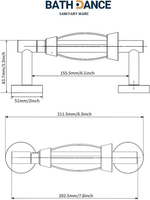 Brushed Nickel Toilet Paper Holder by [Brand Name] - Wall Mount, Easy Tear Design, SUS 304 Stainless Steel