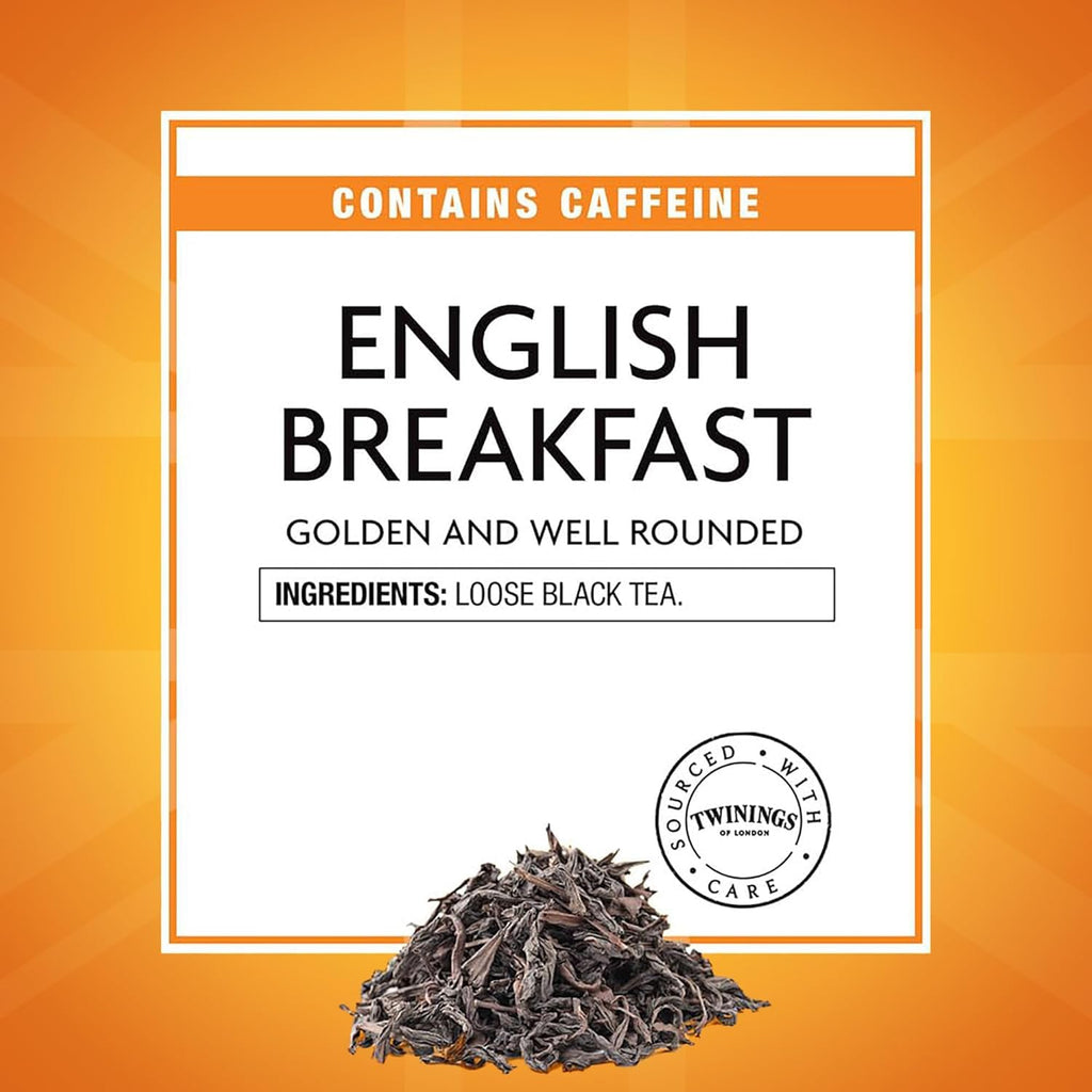 Twinings English Breakfast Loose Tea - Smooth, Robust Black Tea Leaves | 3.53 Ounce Tin