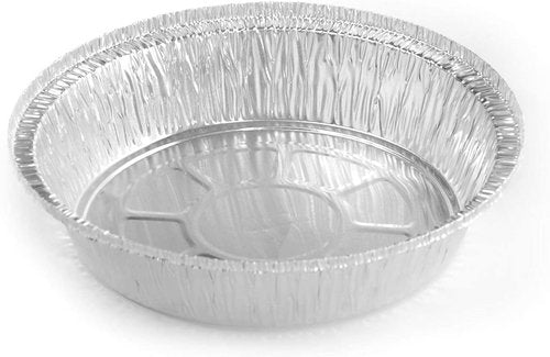 Mr Miracle Pack of 50 Disposable Aluminum Foil Pans –7 Inch Circular Aluminum Pans, Ideal for Baking, Storing, Heating, Serving, BBQ - Round Foil Pans