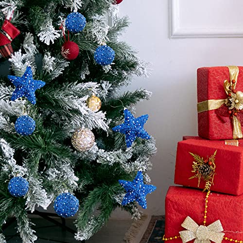 4.25" Christmas Ball Ornaments, 4pc Set Shatterproof Decorations Tree