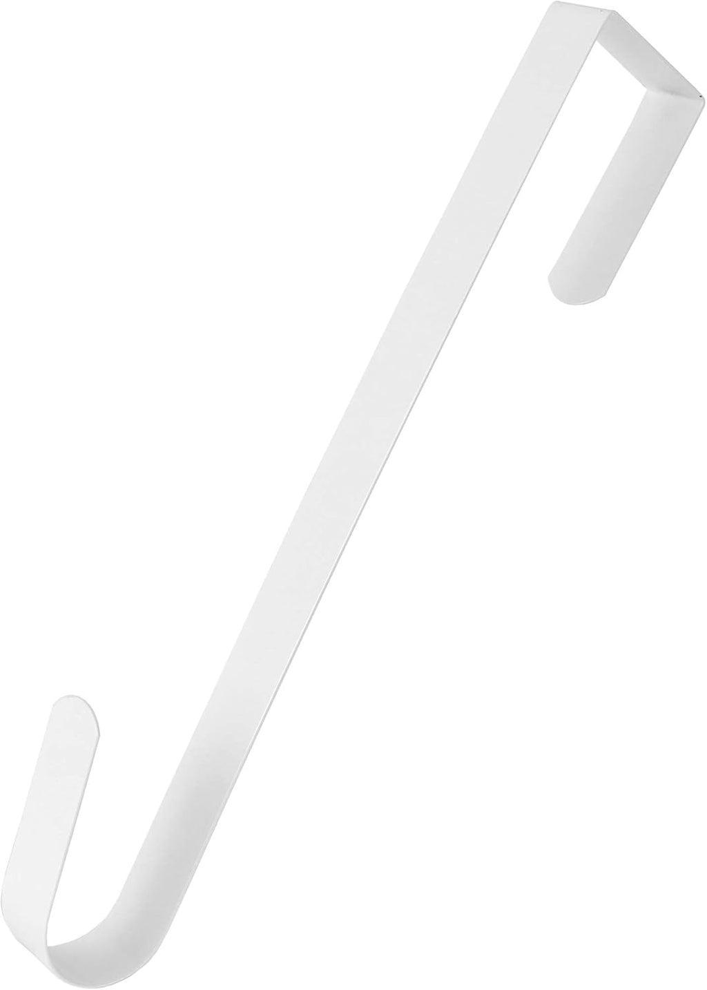 RN'D Over Door Wreath Hanger Hook - Slim Metal Seasonal Holder for Front/Back Door | White, 12"