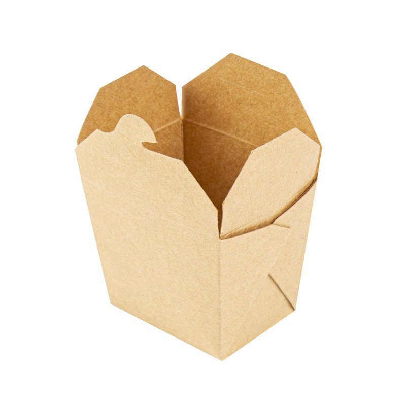 Restaurantware Bio Tek 8 Ounce Chinese Take Out Boxes 200 Greaseproof Food To Go Boxes - Tab-Lock Microwave-Safe Kraft Paper Take Home Boxes Recyclable For Restaurants Catering And Parties