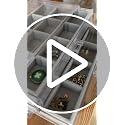 Purple Earring Holder Organizer Jewelry Box with 5 Removable Velvet Trays - Stackable, Compact Storage