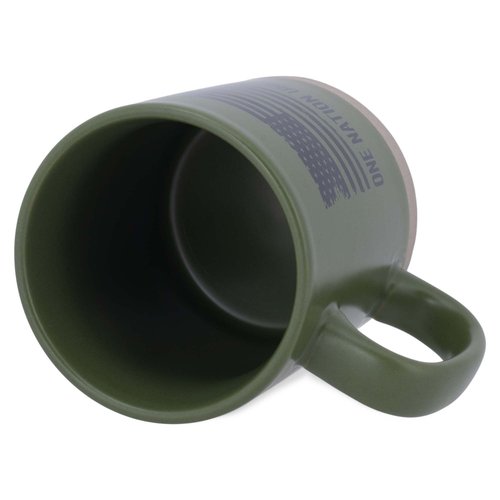 Lighthouse Christian Products One Nation Under God American Flag Green 16 Ounce Ceramic Mug
